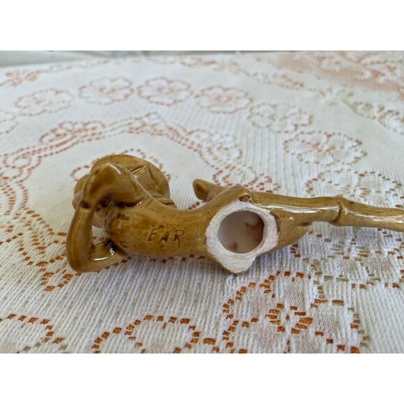 Vintage 1950s Tan Reclining Pixie Girl Elf Figurine - Picture 7 of 8